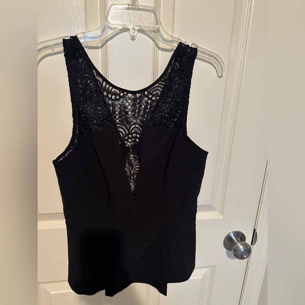 Lace Peplum Top